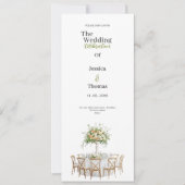 golden luxury white wedding invitation 招待状 (正面)