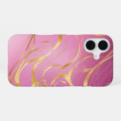 Golden Magic Ribbons Phone Case iPhone 16ケース (裏面横)