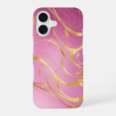 Golden Magic Ribbons Phone Case iPhone 16ケース (裏面)
