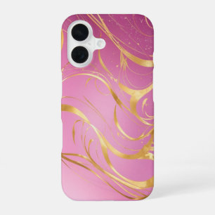 Golden Magic Ribbons Phone Case iPhone 16ケース