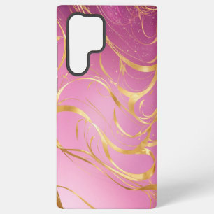 Golden Magic Ribbons Phone Case Samsung Galaxy S22 Ultraケース