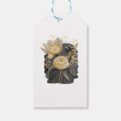 Golden Magical Floral Bouquet in Silver Frame ギフトタグ (正面)