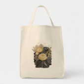 Golden Magical Floral Bouquet in Silver Frame トートバッグ (正面)