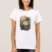 Golden Magical Floral Bouquet in Silver Frame Tシャツ (正面)