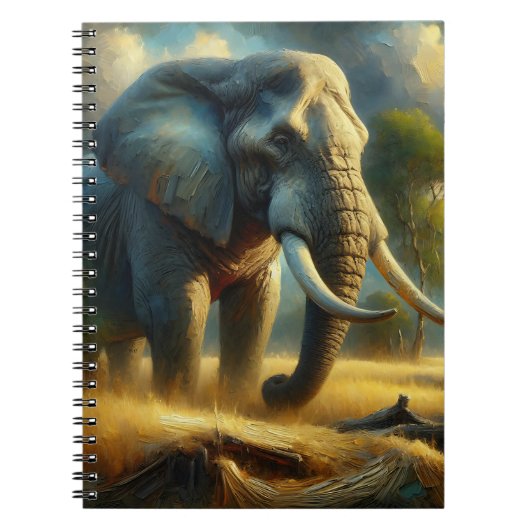 Golden Majesty Elephant Notebook ノートブック (正面)