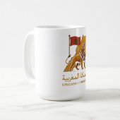 "Golden Majesty of Morocco | Lion & Arabic Kingdom コーヒーマグカップ (正面左)