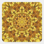 Golden Mandala Antique Abstract Design-63495 スクエアシール (正面)