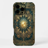 Golden Mandala Bloom | Gold iPhone 16 Pro Max case iPhoneケース (裏面)