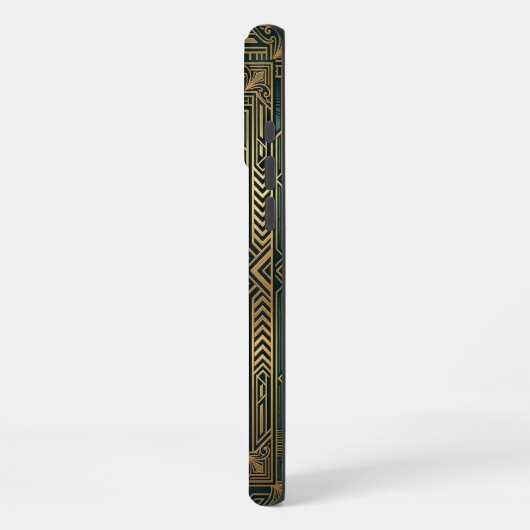 Golden Mandala Bloom | Gold iPhone 16 Pro Max case iPhoneケース (左側面)