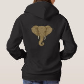 Golden Mandala Elephant - Boho Graphic Art Print パーカ (裏面)