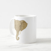 Golden Mandala Elephant Boho - Graphic Art Tea コーヒーマグカップ (正面左)