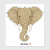 Golden Mandala Elephant Boho - Graphic Art Vinyl シール (シート)