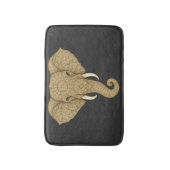 Golden Mandala Elephant Graphic Art - Boho Print バスマット (正面縦)