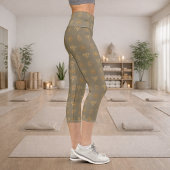 Golden Mandala Elephant Hamsa Hand -Boho Art Print カプリレギンス