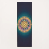 Golden Mandala Glow on Teal – Spiritual Sacred ヨガマット (正面)