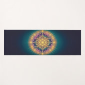 Golden Mandala Glow on Teal – Spiritual Sacred ヨガマット (正面(横))