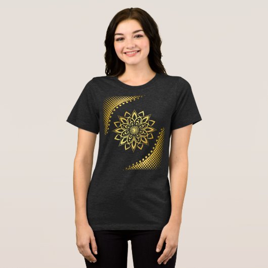 Golden Mandala Women's T-Shirt トライブレンドＴシャツ (正面全面)