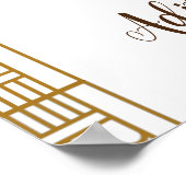 Golden mandap border Indian couple welcome ポスター (角)