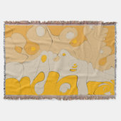 Golden Marble Abstract Design for Refined Spaces スローブランケット (正面)