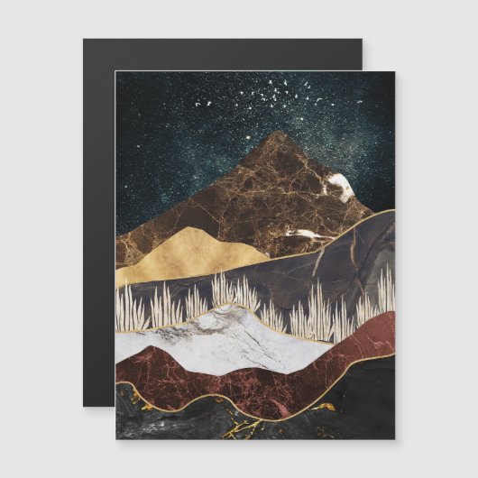 Golden Marble Mountain Under Starry Sky (正面/裏面)