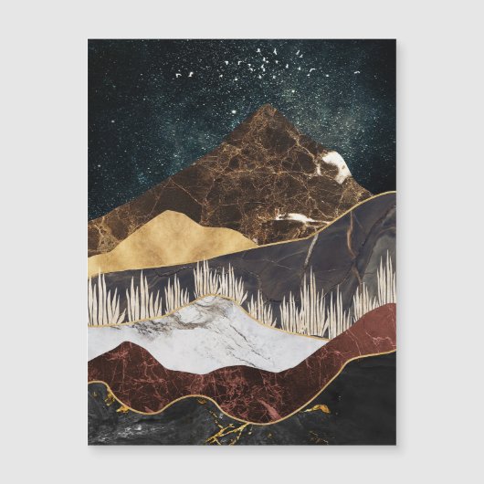 Golden Marble Mountain Under Starry Sky (正面)