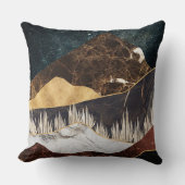 Golden Marble Mountain Under Starry Sky クッション (正面)
