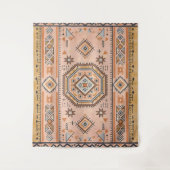 Golden Maze – Modern Moroccan Geometry タペストリー (正面)