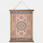 Golden Maze – Modern Moroccan Geometry 吊り下げ型タペストリー (正面)