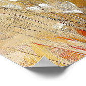 Golden Meadow Blossoms #2 – Warm Neutral Floral Ar ポスター (角)