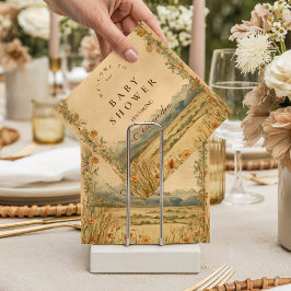 Golden Meadow Heirloom Baby Shower スタンダードカクテルナプキン