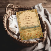 Golden Meadow Heirloom Baby Shower 招待状