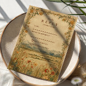 Golden Meadow Mountain Wedding 出欠カード