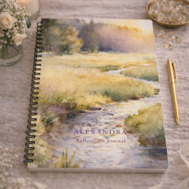 Golden Meadow Personalized Reflections Journal ノートブック