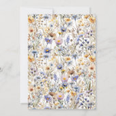 Golden Meadow Wildflower Wedding 招待状 (裏面)