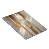 Golden Meridian – Minimalist Gold Architectural Lu ノートブック (右側)