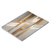 Golden Meridian – Minimalist Gold Architectural Lu ノートブック (左側)