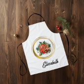 Golden Merry Christmas Personalized Apron エプロン