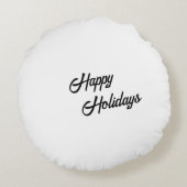 Golden Merry Christmas Personalized Round Pillow ラウンドクッション (裏面)