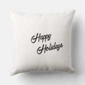 Golden Merry Christmas Personalized Throw Pillow クッション (裏面)