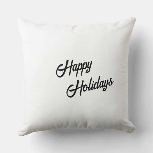 Golden Merry Christmas Personalized Throw Pillow クッション (裏面)