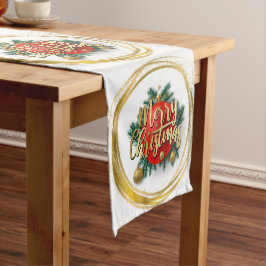 Golden Merry Christmas Table Runner ミディアムテーブルランナー