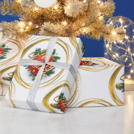 Golden Merry Christmas Wrapping Paper ラッピングペーパー