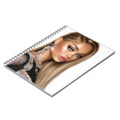 Golden Mesh Glam Girl Spiral Photo Notebook ノートブック (左側)