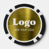 Golden Metal Style Custom Business Logo Casino ポーカーチップ (裏面)