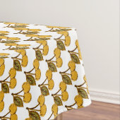 Golden Metallic Cherries Pattern テーブルクロス (インサイチュ)