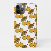 Golden Metallic Cherries Pattern Case-Mate iPhoneケース (裏)