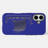 Golden Metallic Outline of a Longboat Phone Cover Case-Mate iPhoneケース (裏面 (横))