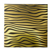 Golden Metallic Waves Seamless Luxury タイル (正面)