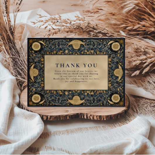 Golden Midnight Celestial Wedding サンキューカード