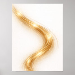 Golden Minimal Flow II Wall Art – Gold Abstrack ポスター